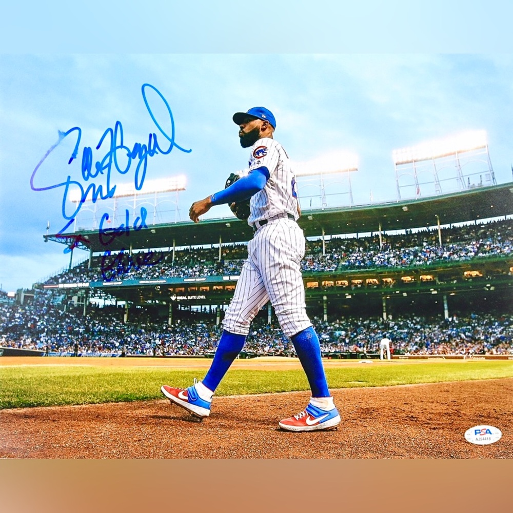 💥Jason Heyward💥 Cubs Signed 11x14 Photo 2016 World Series Champ Autograph —PSA